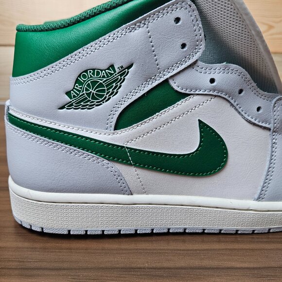 Air Jordan 1 Mid Summit White Lucky Green- Size 13 NWOB main image 13